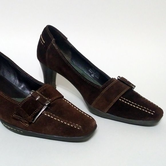 Aerosoles Road Snap Suede Shoes Brown 8M - Picture 1 of 6